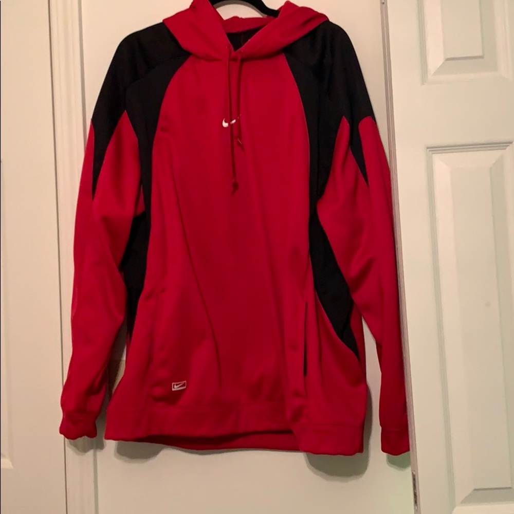 Nike black and red hoodie